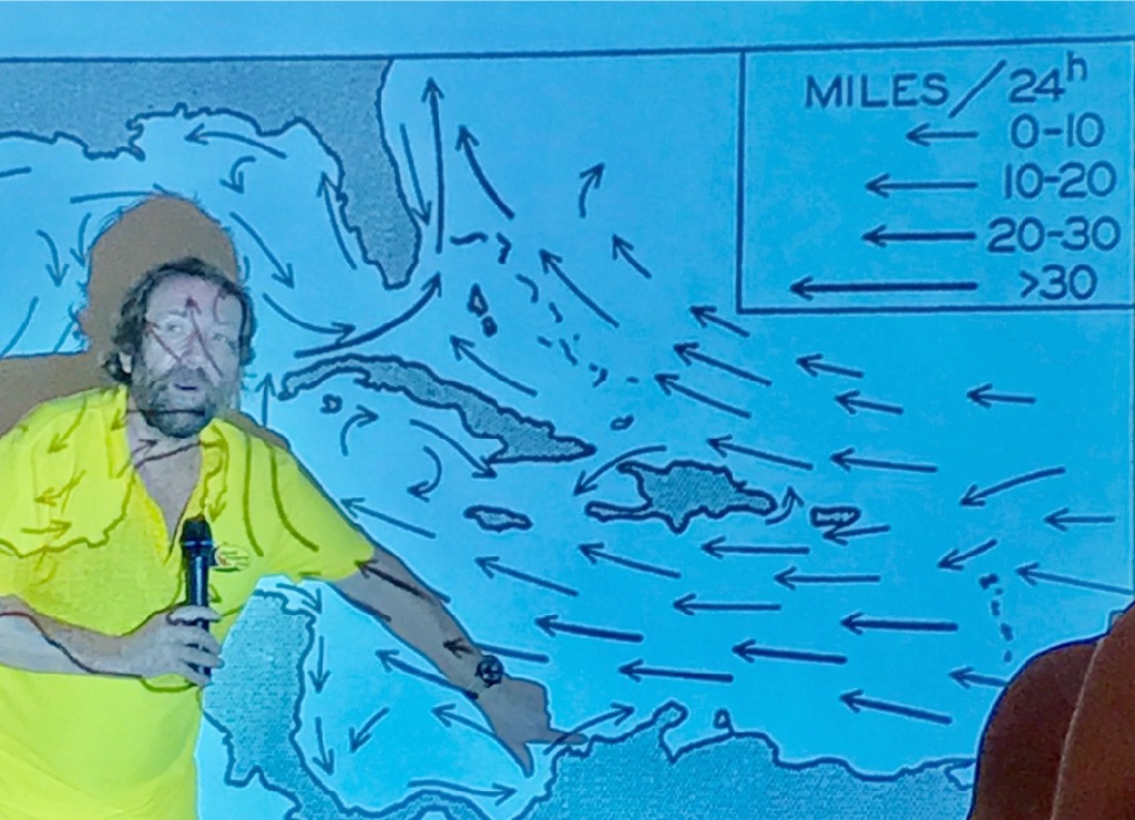 Her viser Chris Tibbs et typisk værkart over Stillehavet